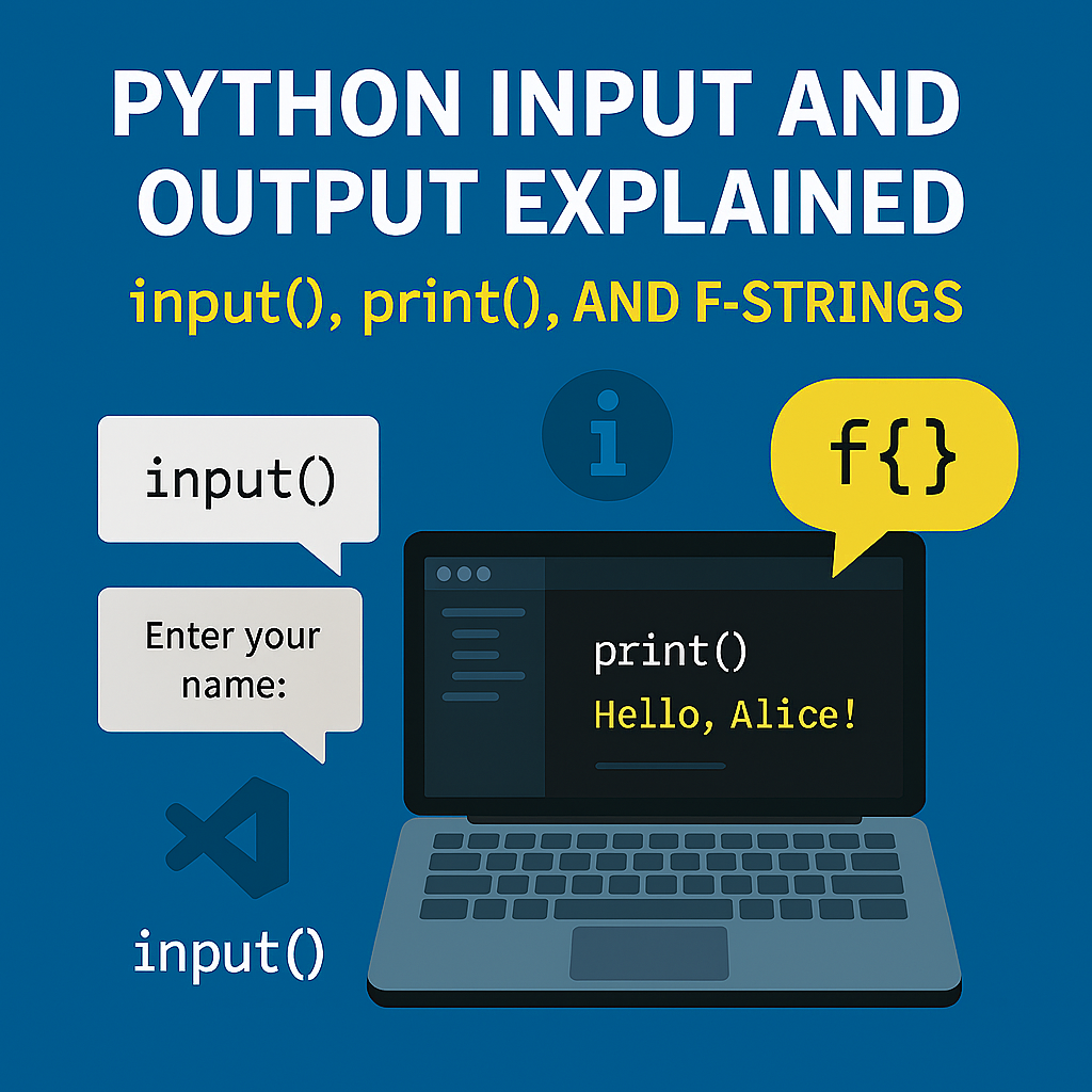 Python Input and Output Explained: input(), print(), and f-strings