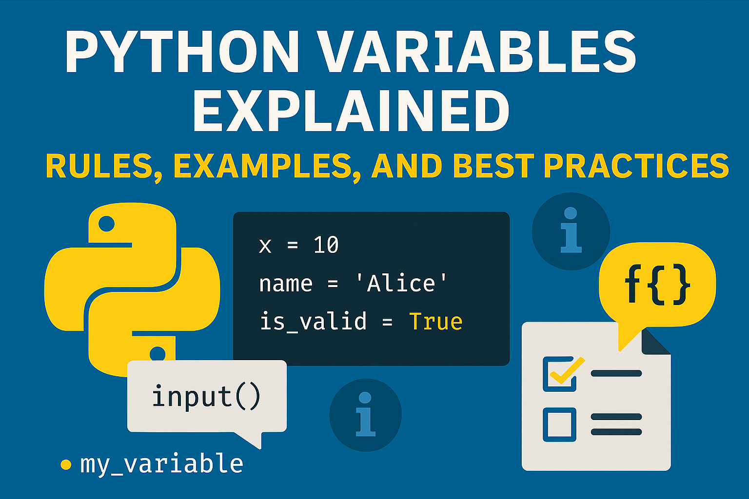 Python Variables Explained: Rules, Examples and Best Practices